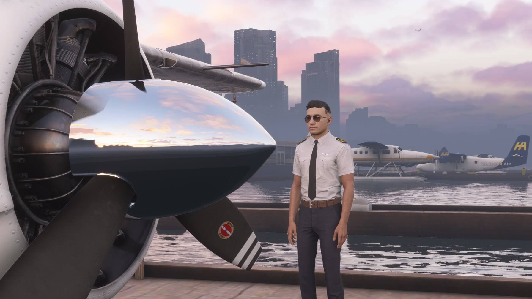 A pilot expects the propeller of their aircraft before flight