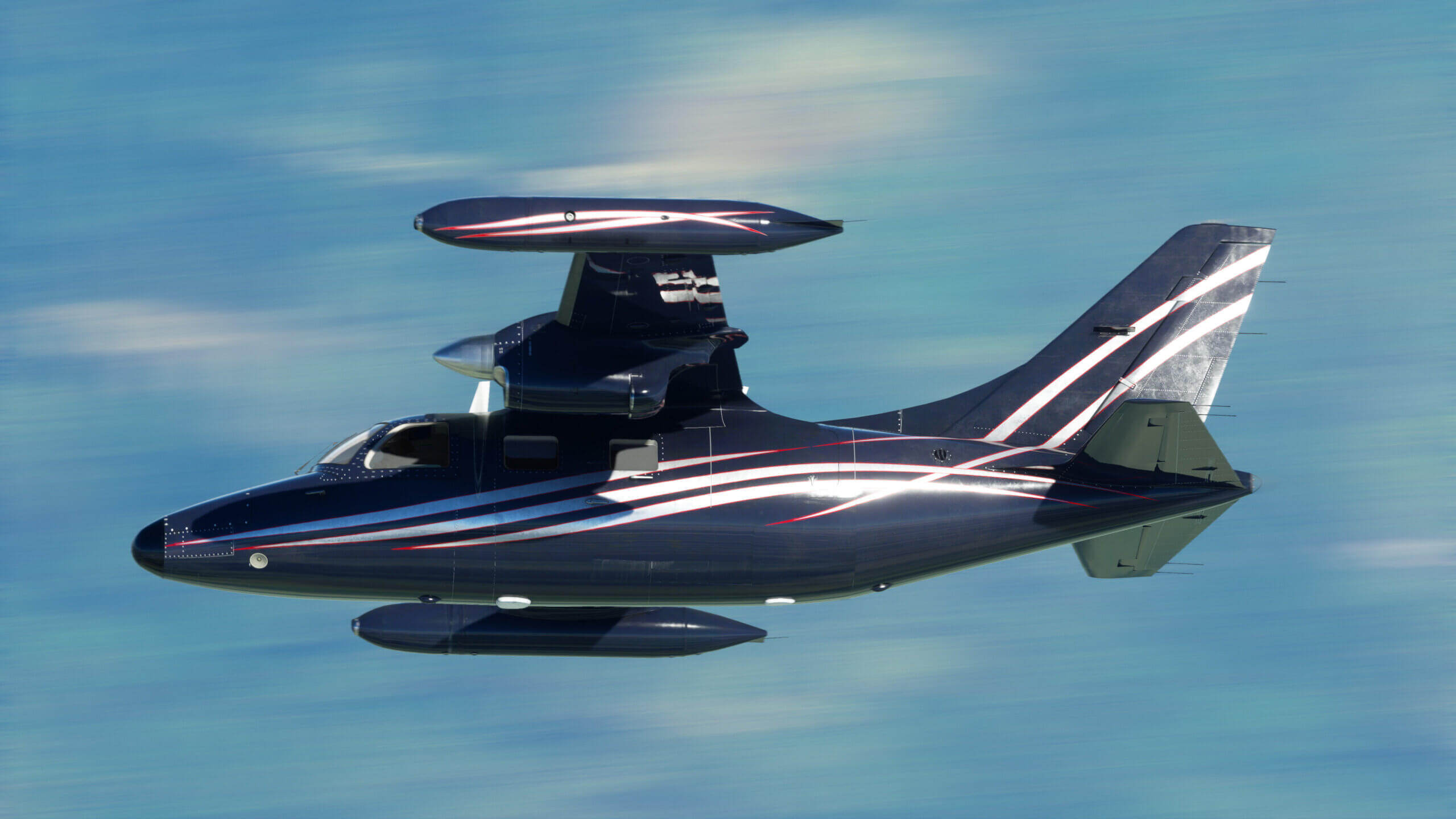 The MU-2 in flight