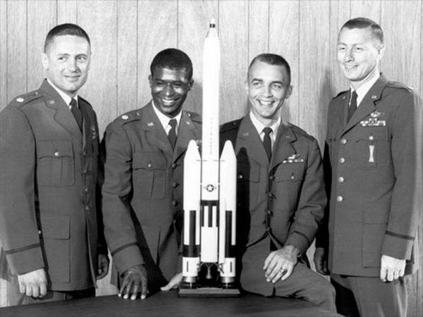 Robert Lawrence and three other test pilots from the MOL program