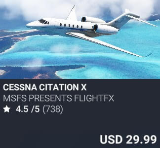 Cessna Citation X by MSFS Presents FlightFX. USD $29.99