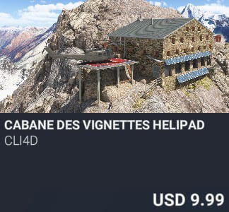 Cabane des Vignettes Helipad by Cli4D. USD $9.99
