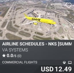 Airline Schedules - NKS [Summer 2025] by VA SYSTEMS. USD $12.49