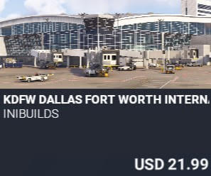 KDFW Dallas Fort Worth International by iniBuilds. USD $21.99