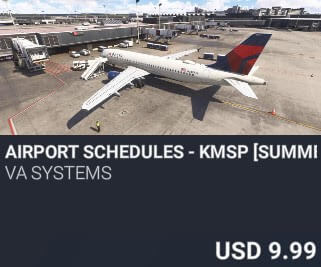Airport Schedules - KMSP [Summer 2025] by VA SYSTEMS. USD $9.99