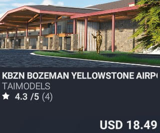 KBZN Bozeman Yellowstone Airport by Taimodels. USD $18.49