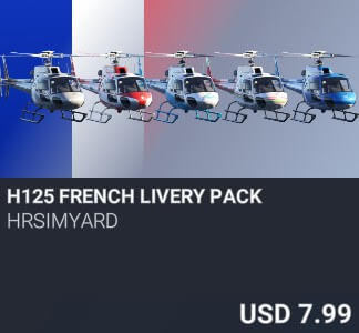 H125 French Livery Pack by HRSimYard. USD $7.99