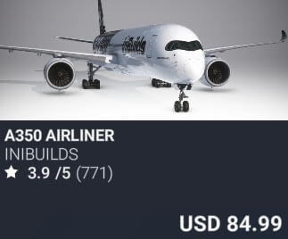 A350 Airliner by iniBuilds. USD $84.99