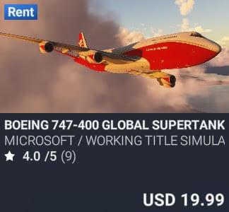 Boeing 747-400 Global Supertanker by Microsoft / Working Title Simulations. USD $19.99