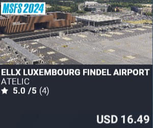 ELLX LUXEMBOURG FINDEL AIRPORT by Atelic. USD $16.49