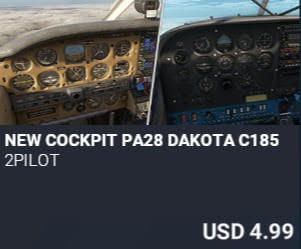 NEW COCKPIT PA28 DAKOTA C185 by RmStudios. USD $4.99