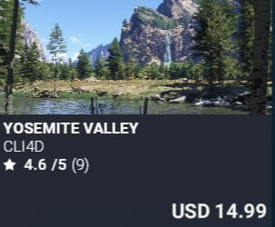 Yosemite Valley by Cli4D. USD $14.99