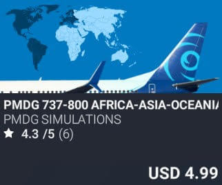 PMDG 737-800 Africa-Asia-Oceania Livery Pack by PMDG Simulations. USD $4.99