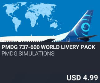 PMDG 737-600 World Livery Pack by jedstudio. USD $4.99