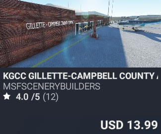 KGCC Gillette-Campbell County Airport by msfscenerybuilders. USD $13.99