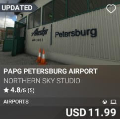 PAPG Petersburg Airport by Northern Sky Studio. USD $11.99
