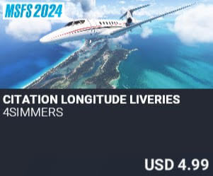 Citation Longitude Liveries by 4Simmers. USD $4.99