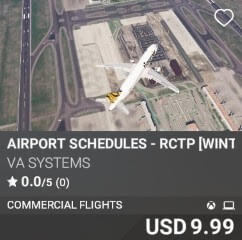 Airport Schedules - RCTP [Winter 2025] by VA SYSTEMS. USD $9.99