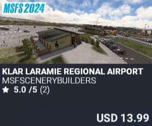 KLAR Laramie Regional Airport by msfscenerybuilders. USD $13.99