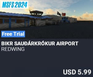 BIKR Sau&eth;&aacute;rkr&oacute;kur Airport by REDWING. USD $5.99
