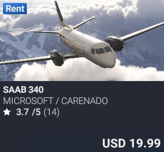 Saab 340 by Microsoft / Carenado. USD $19.99