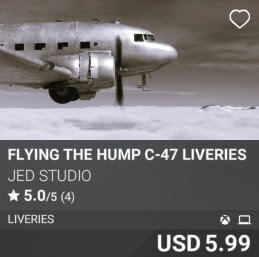 Flying The Hump C-47 Liveries by JED Studio. USD $5.99