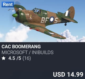 CAC Boomerang by Microsoft / iniBuilds. USD $14.99