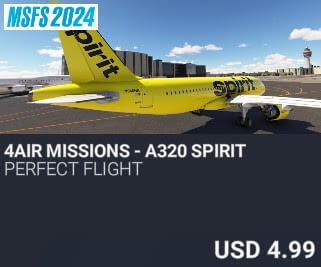 4AIR MISSIONS - A320 SPIRIT by Perfect Flight. USD $4.99
