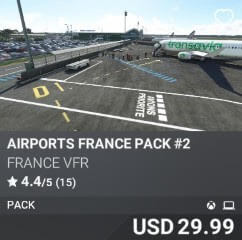 Airports FRANCE Pack #2 by France VFR. USD $29.99