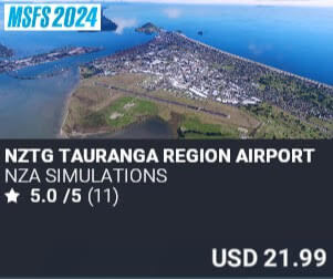 NZTG Tauranga Region Airport by NZA Simulations. USD $21.99