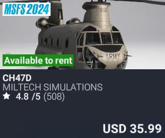 CH47D by Miltech Simulations. USD $35.99