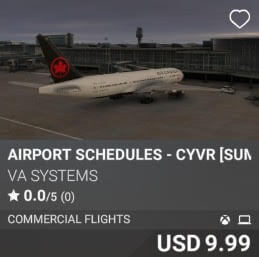 Airport Schedules - CYVR [Summer 2025] by VA SYSTEMS. USD $9.99