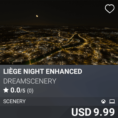 Li&egrave;ge Night Enhanced by Dreamscenery. USD 9.99