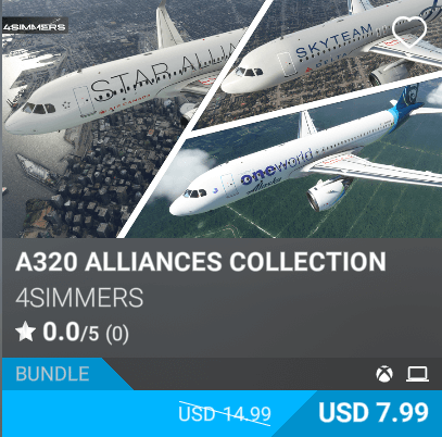 A320 Alliances Collection by 4Simmers. USD 7.99