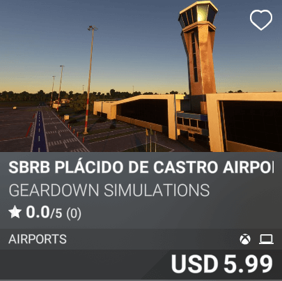SBRB Pl&aacute;cido de Castro Airport by GearDown Simulations. USD 5.99