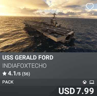 USS Gerald Ford by Indiafoxtecho. USD 7.99