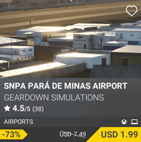 SNPA Par&aacute; de Minas Airport by GearDown Simulations. USD 7.49 (On sale for 1.99)