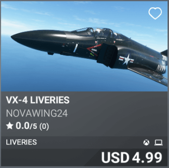 VX-4 Liveries by Novawing24. USD 4.99